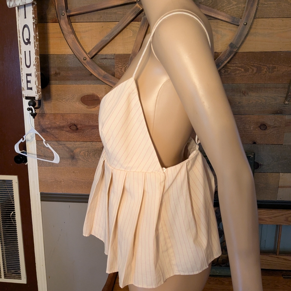 Zara NWT Pleated Poplin Top - Picture 4 of 8